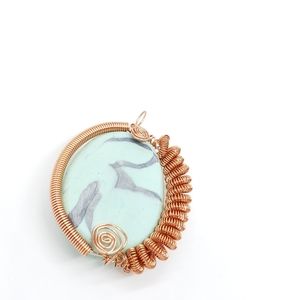 Handmade Wire Wrapped Pendant Boho Pendant